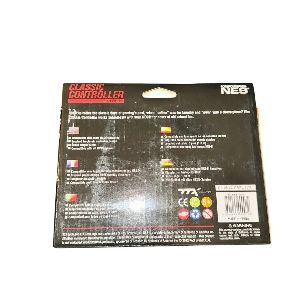 TTX Tech Wired Controller For Original Nintendo NES Replacement New